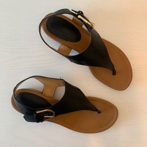 Tommy Hilfiger | Black Thong Sandal Faux Leather